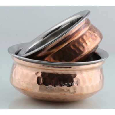 Stainless Steel copper serving bowl