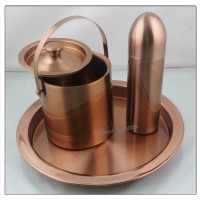 Stainless Steel Bar Set with Copper Finish