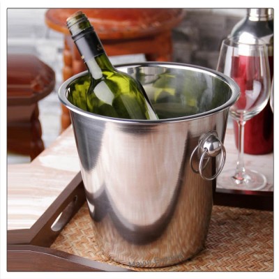 Stainless Steel Wine Bucket with round handles