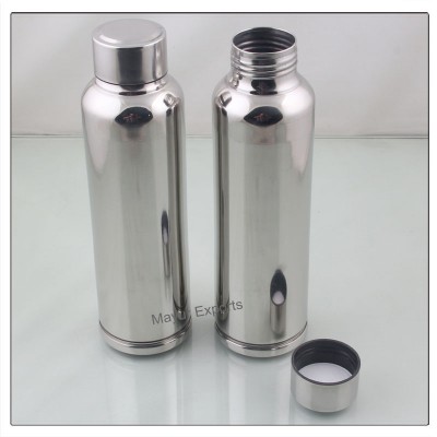 Stainless Steel Water Bottle - Mirror Finish with Ring Bottom