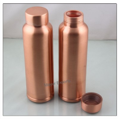 Copper Water Bottle - Plain with Matte Finish